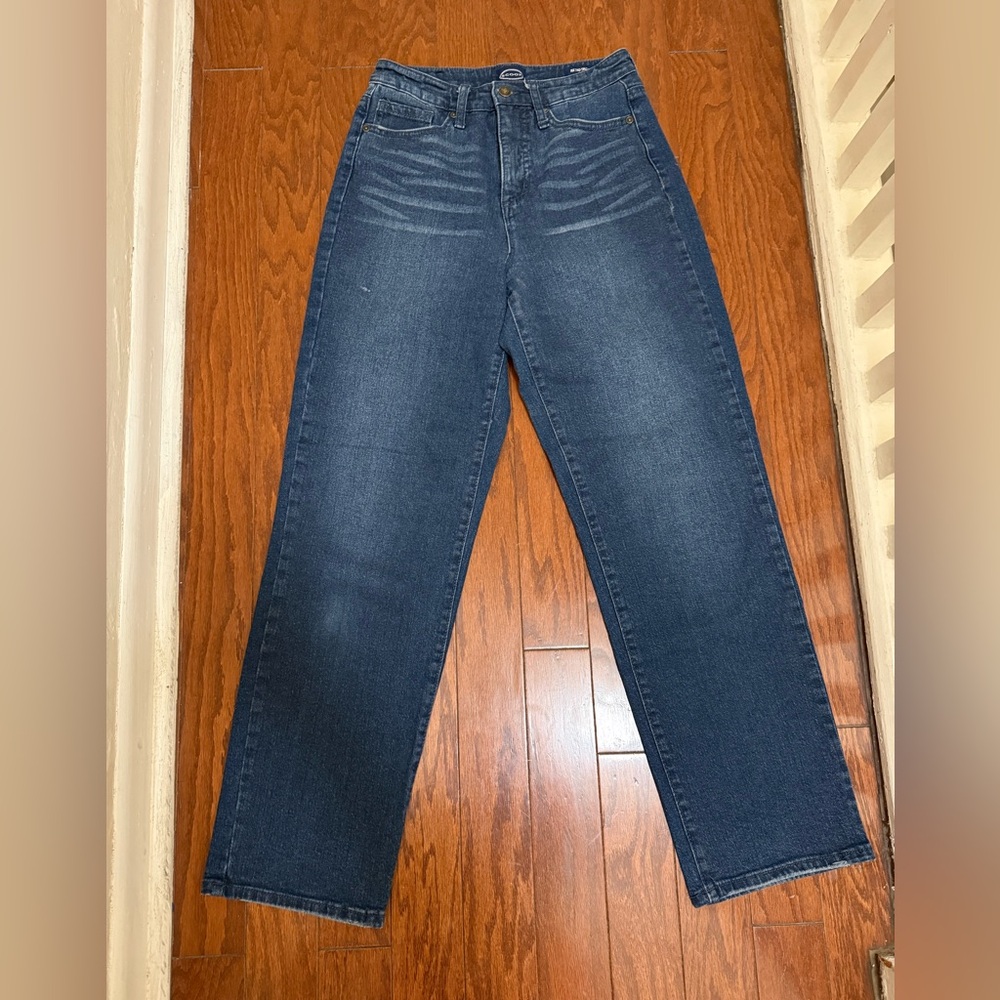 Scoop women’s high rise straight leg Dark Blue Denim Jeans size‎ 2